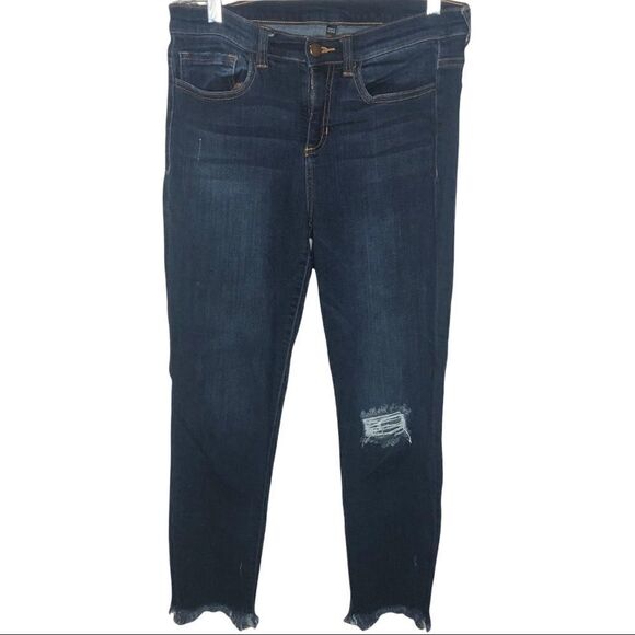 FRANCESCAS JEANS, Ankle, Dark Blue, Distressed 28 - Picture 1 of 4